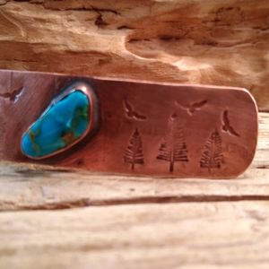 Copper and Turquoise Barrette
